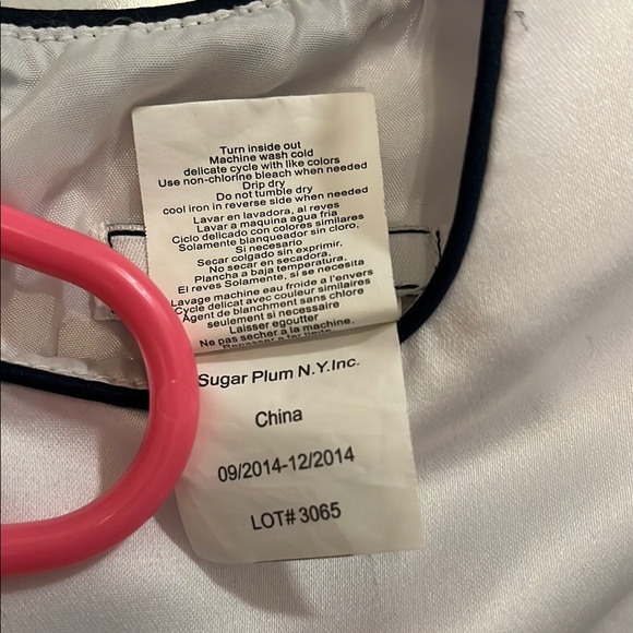 Dorissa Blue and White Sleeveless A-Line Dress - Picture 5 of 9